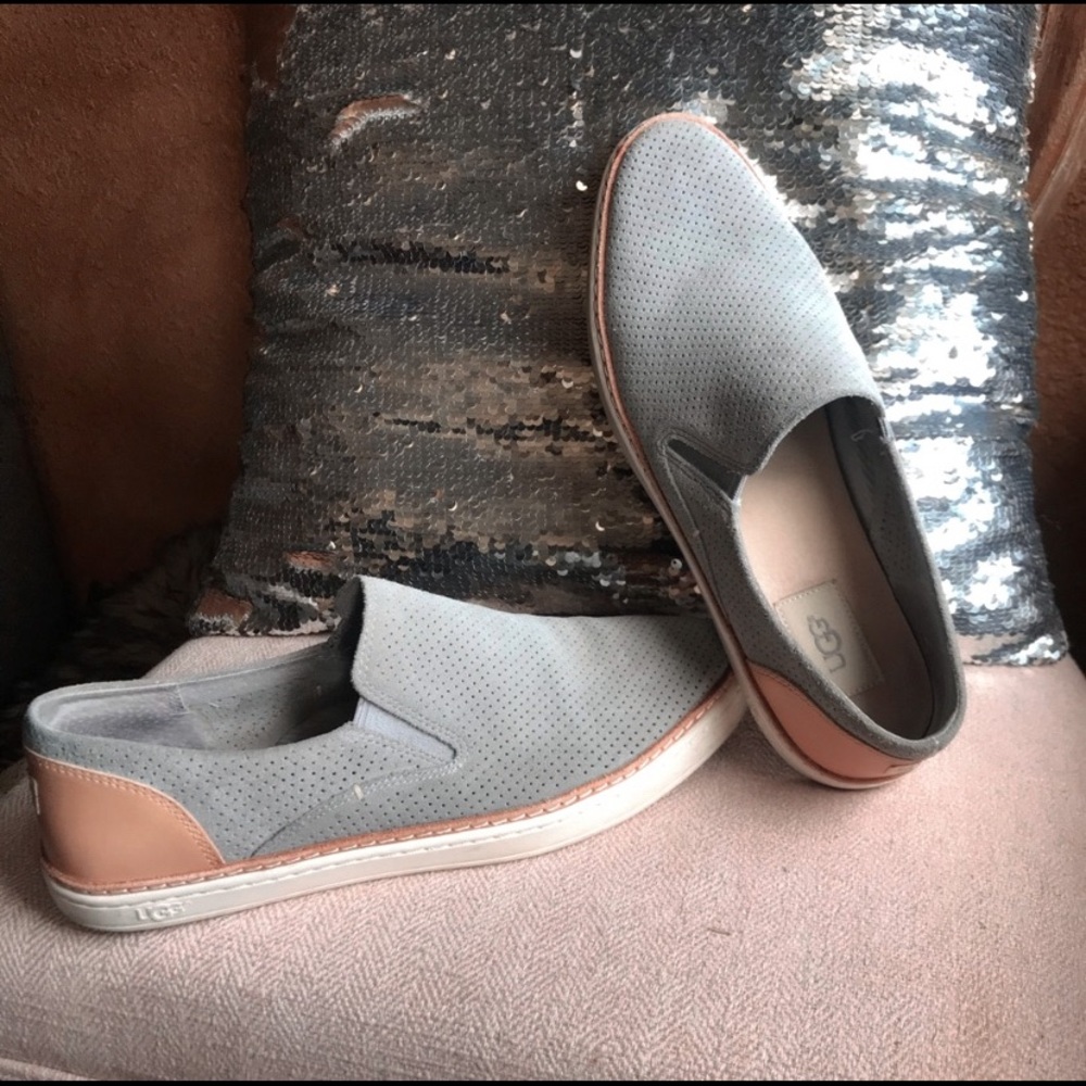 Ugg Adley perforated sneaker slide leather suede